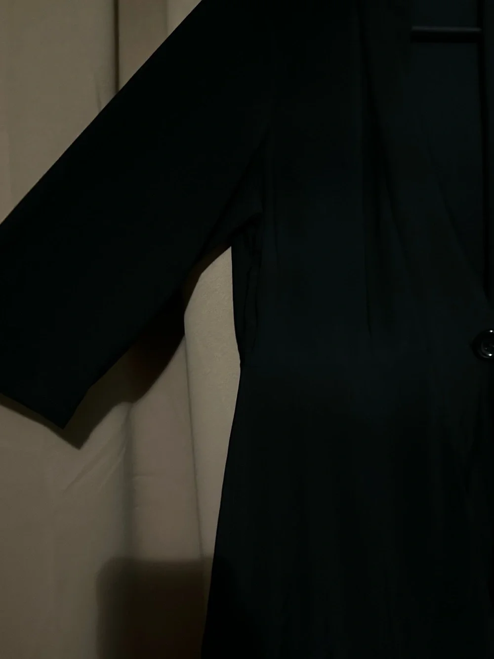Carol Rose Black Draped Single-Button Blazer
